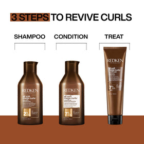 Redken Hydramelt next to a hand for scale indicating purse-friendly size and portability