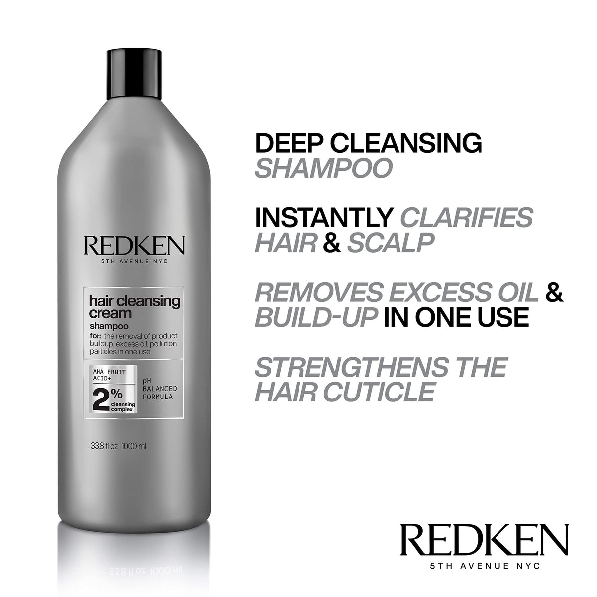 Redken lather closeup illustrating creamy texture and deep clean