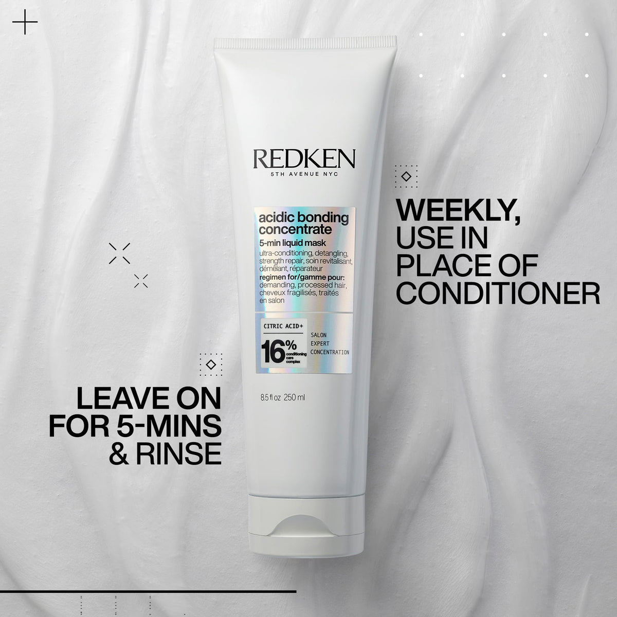 Redken mask being applied to wet hair for hydration and detangling