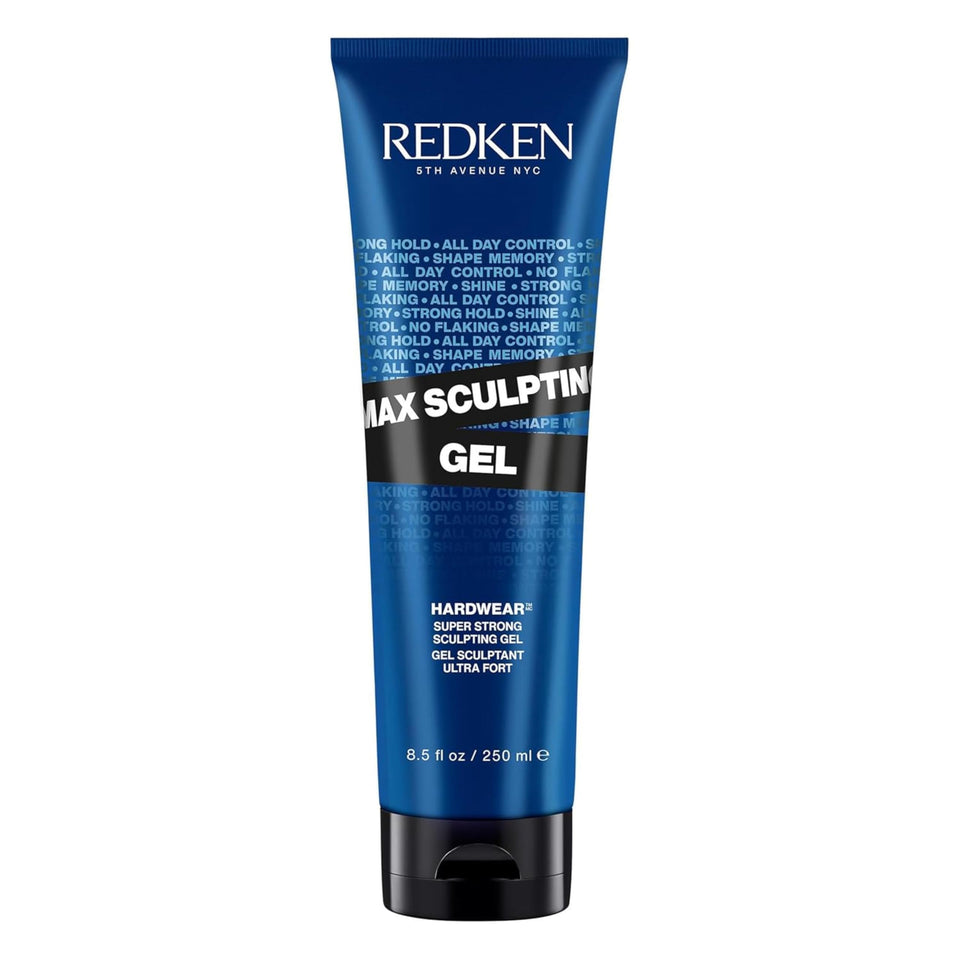 Redken Max Sculpting Gel front packaging showing label and glossy finish benefit