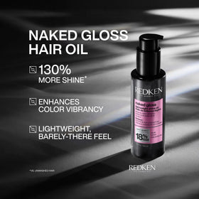Redken pump close-up dispensing oil for easy application and control