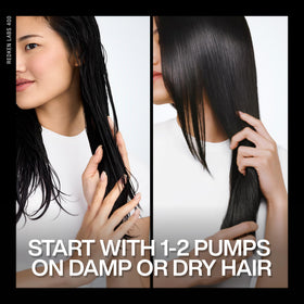 Redken label close-up showing formulation details and ingredient focus