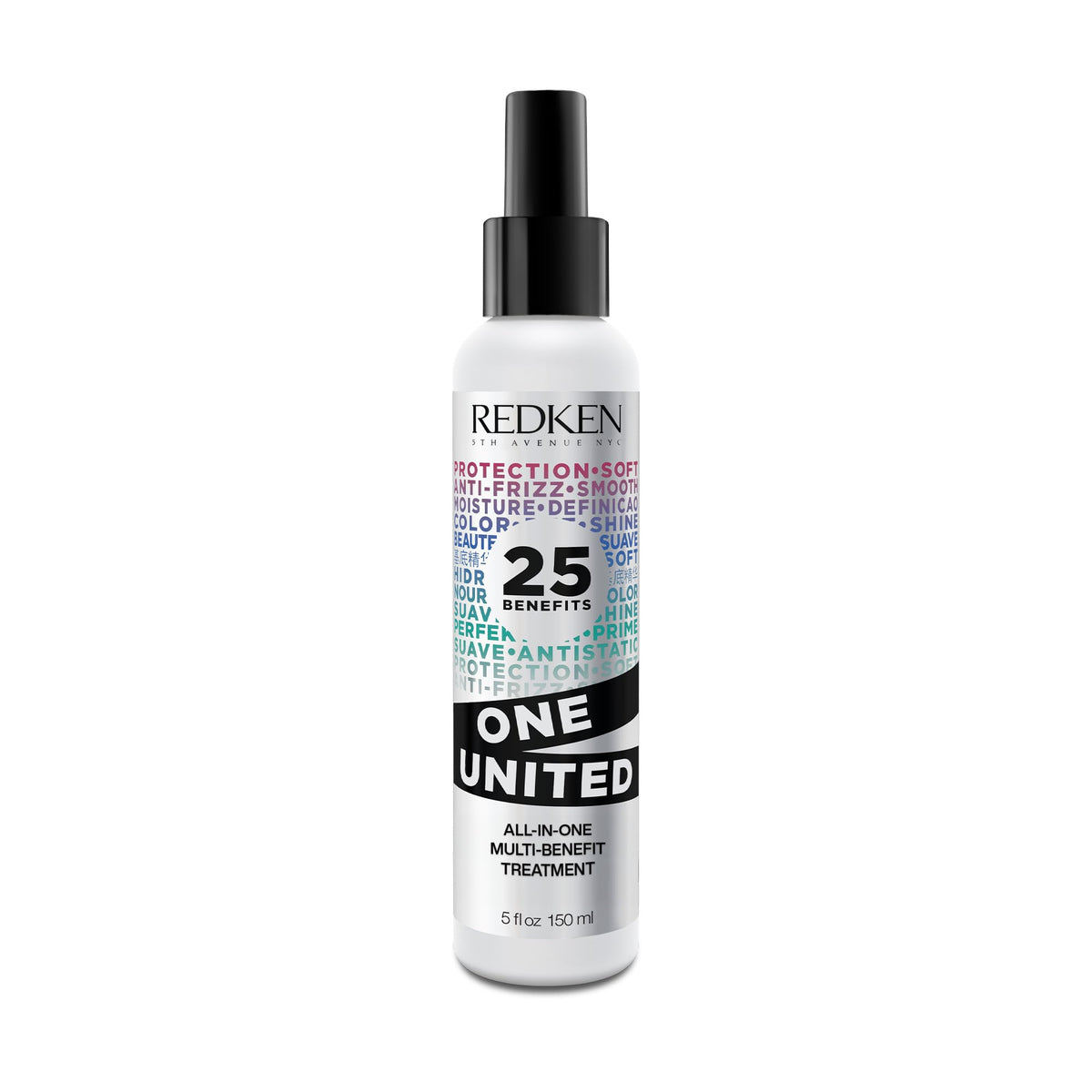 Redken One United front bottle view showing product and benefits