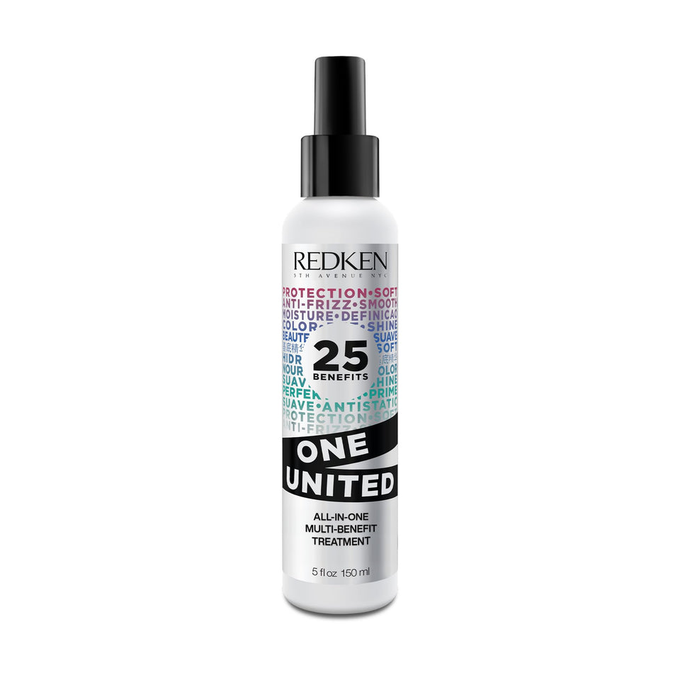 Redken One United front bottle view showing product and benefits