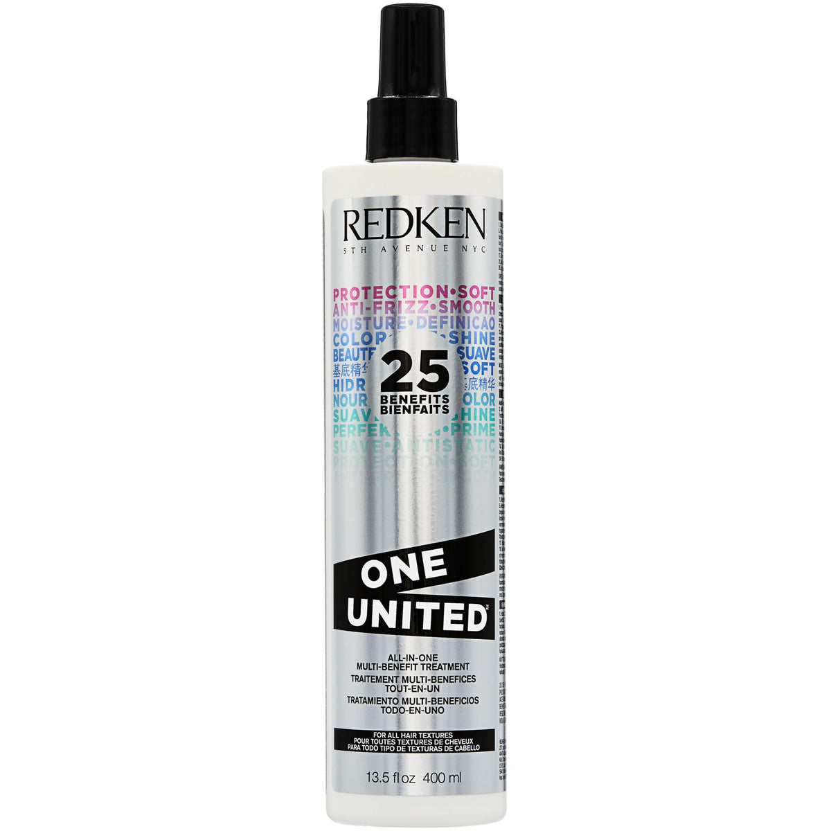 Redken One United front packaging showing product and benefits