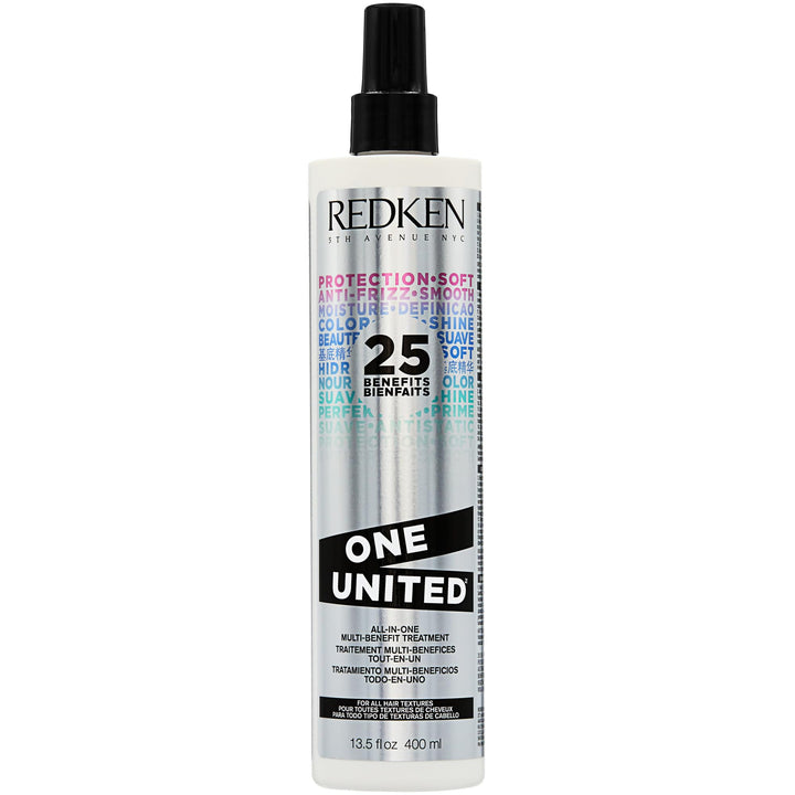 Redken One United front packaging showing product and benefits