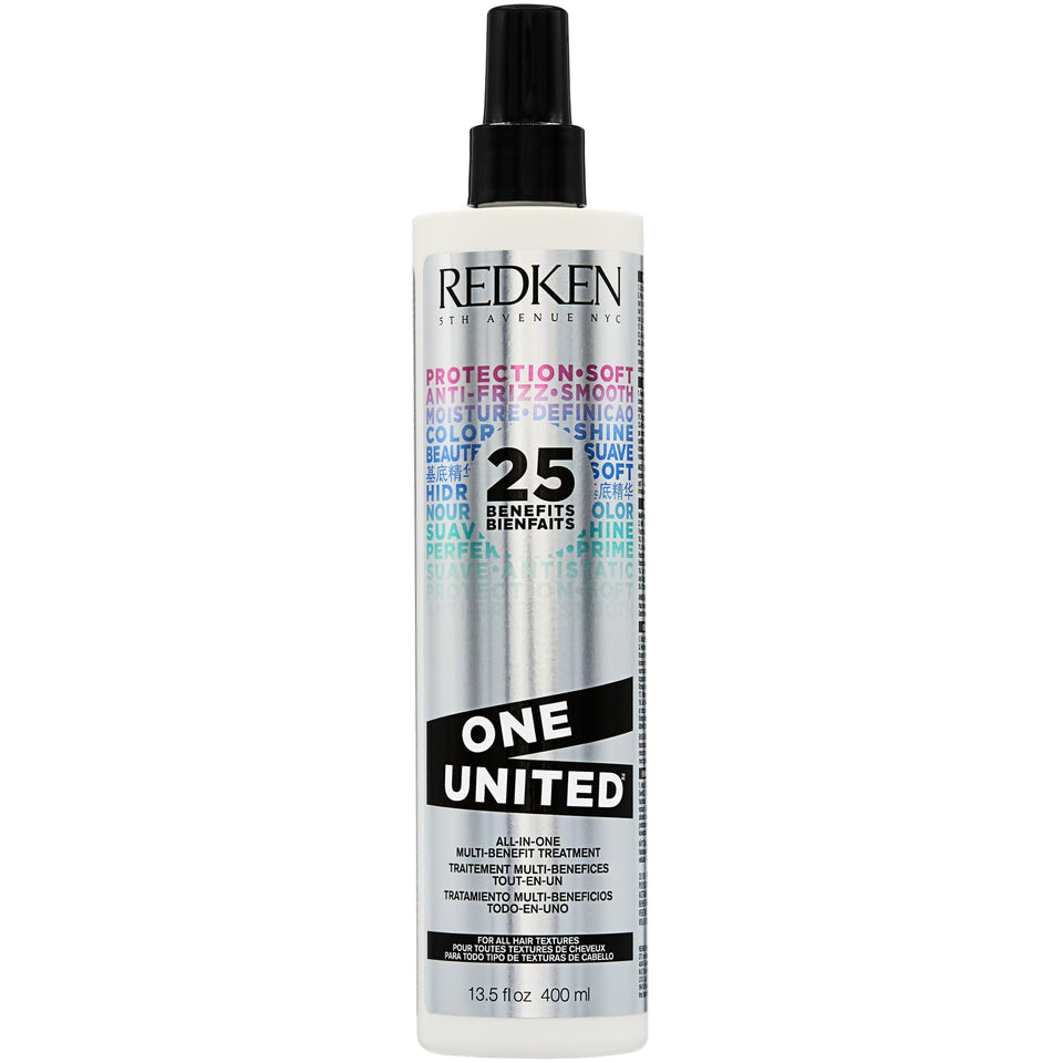 Redken One United front packaging showing product and benefits