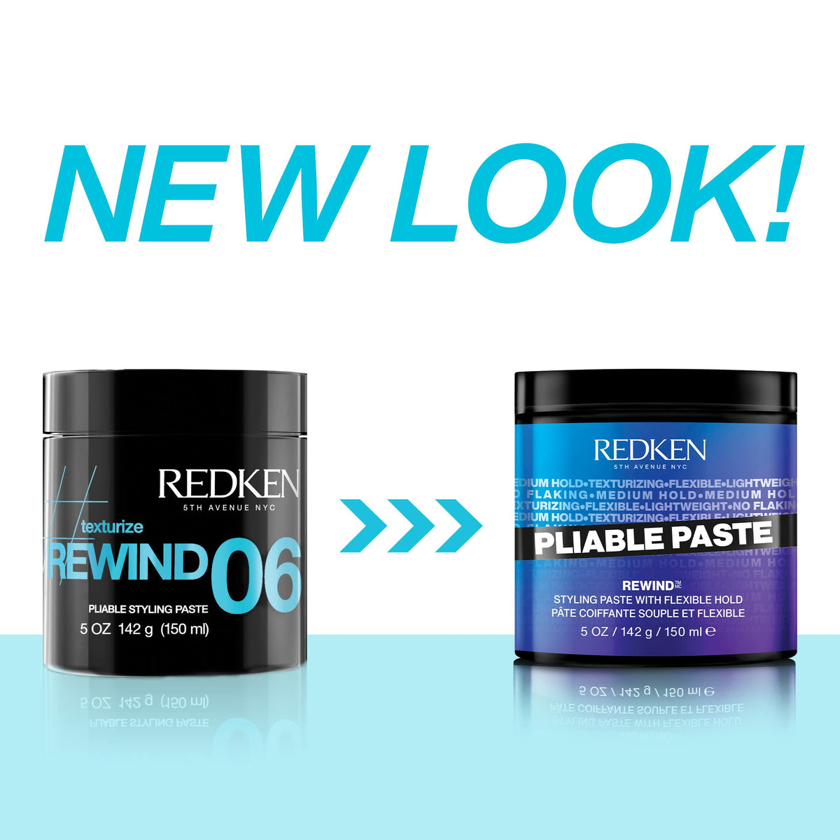 Redken pliable paste open jar texture close-up showing creamy paste and easy-to-apply consistency