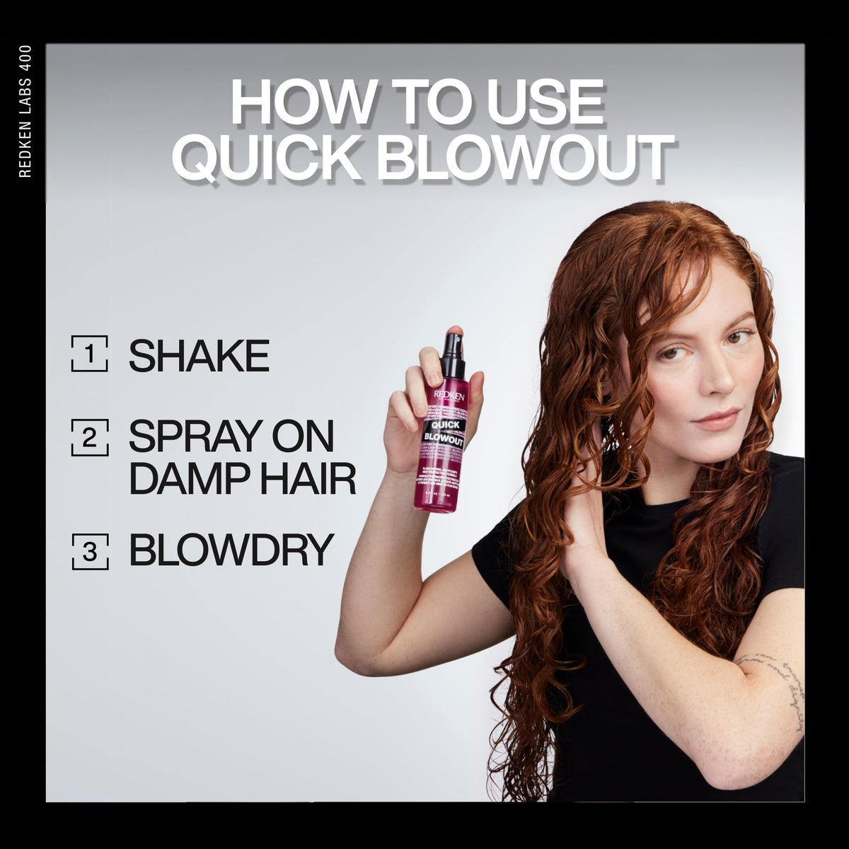 Redken ingredients label highlighting heat protection and nourishing oils