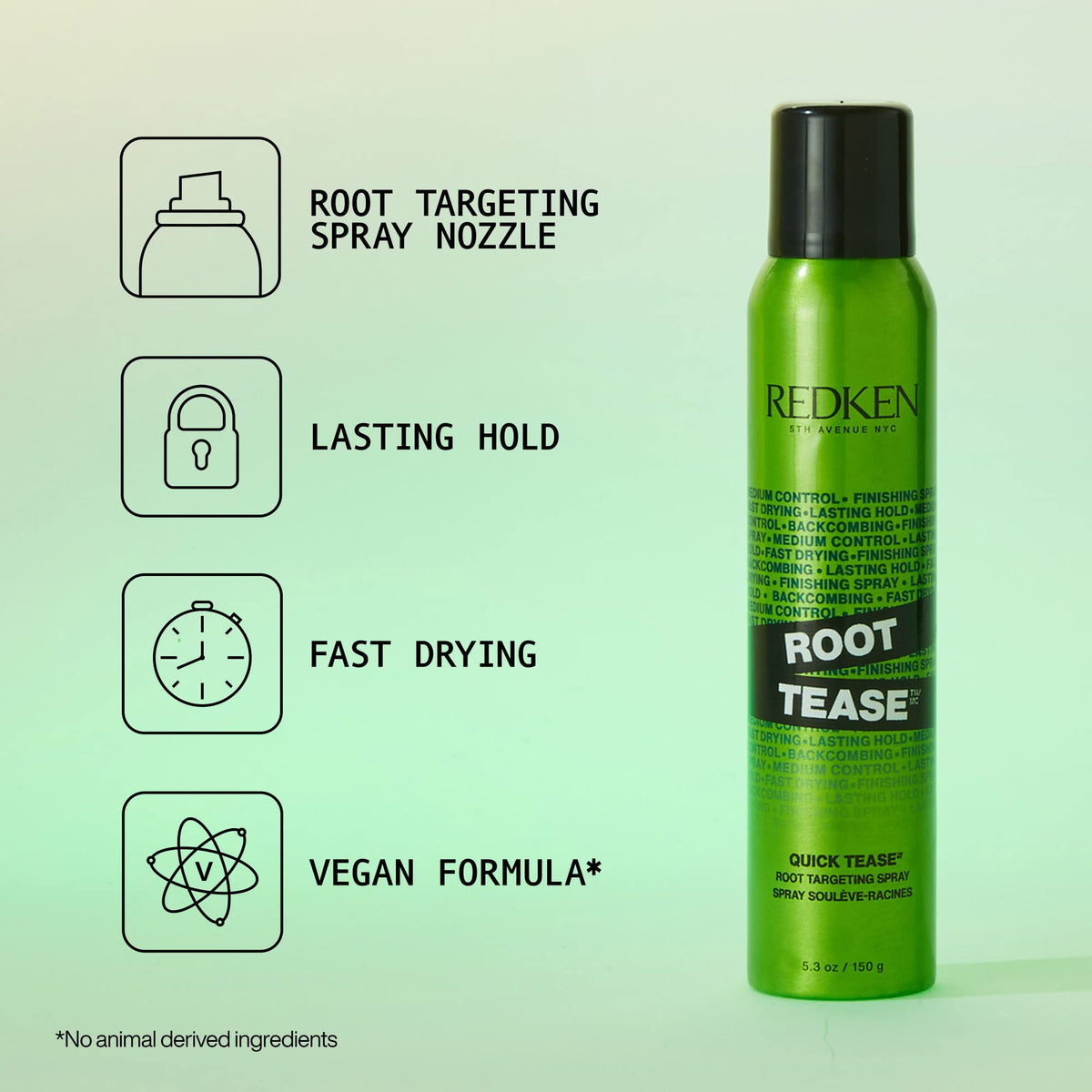 Redken Quick Tease 15 fine spray texture closeup adds grip and matte finish