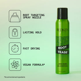 Redken Quick Tease 15 fine spray texture closeup adds grip and matte finish