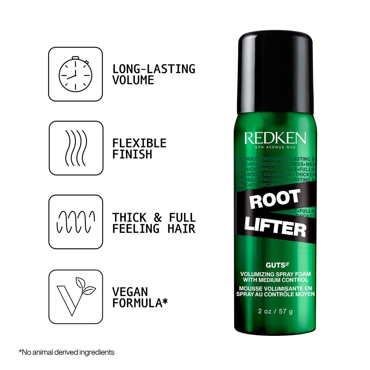 Redken root lifter foam texture closeup demonstrating lightweight body