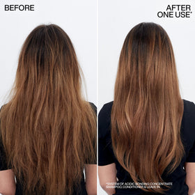 Redken rich lather on hair illustrating gentle cleansing and bond repair