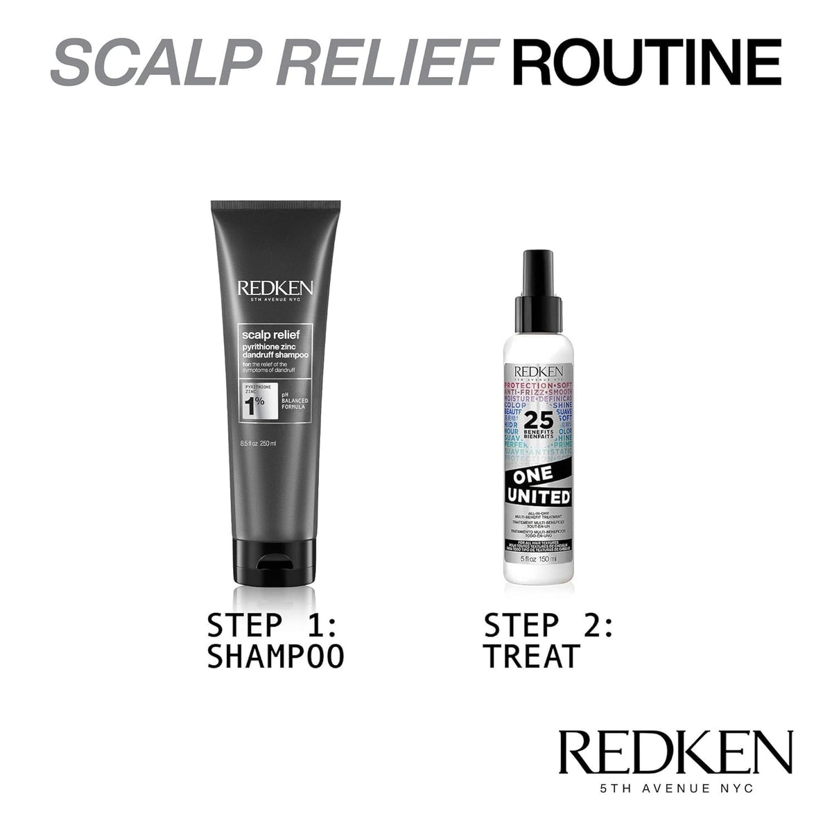 Redken bottle next to ruler for scale and convenient 8.5 fl oz size