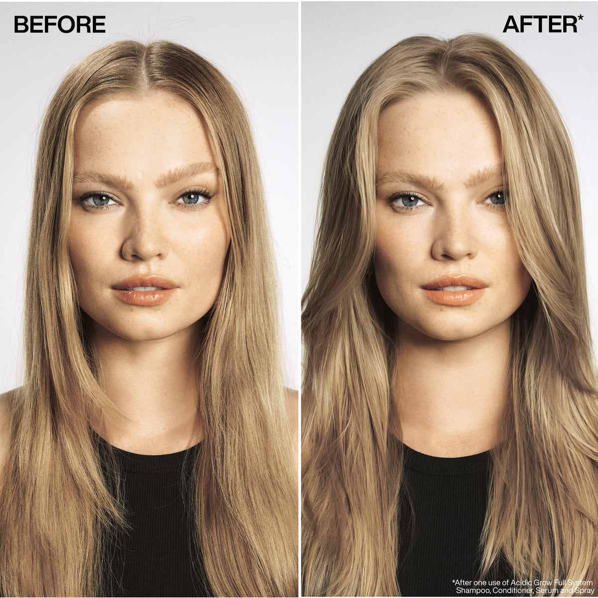 Redken lotion-spray texture close-up highlighting lightweight consistency for even distribution