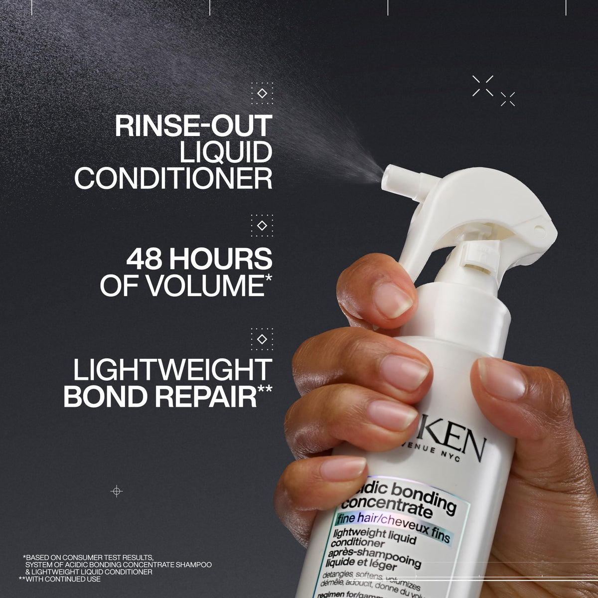 Redken mist spray in action demonstrating easy application and lightweight coverage benefit