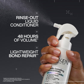 Redken mist spray in action demonstrating easy application and lightweight coverage benefit