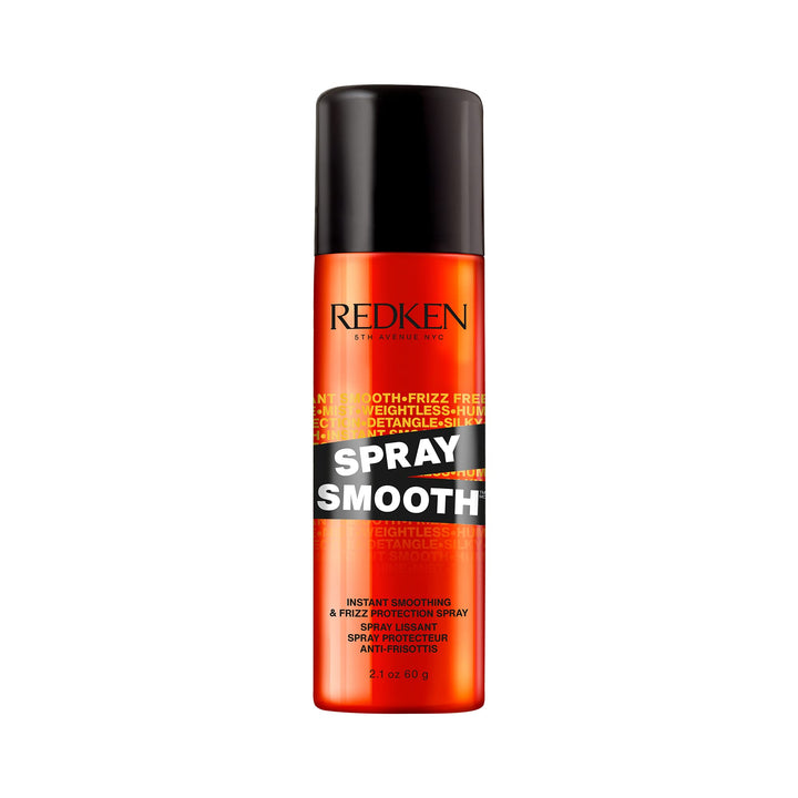 Redken spray smooth front label showing product benefits and size