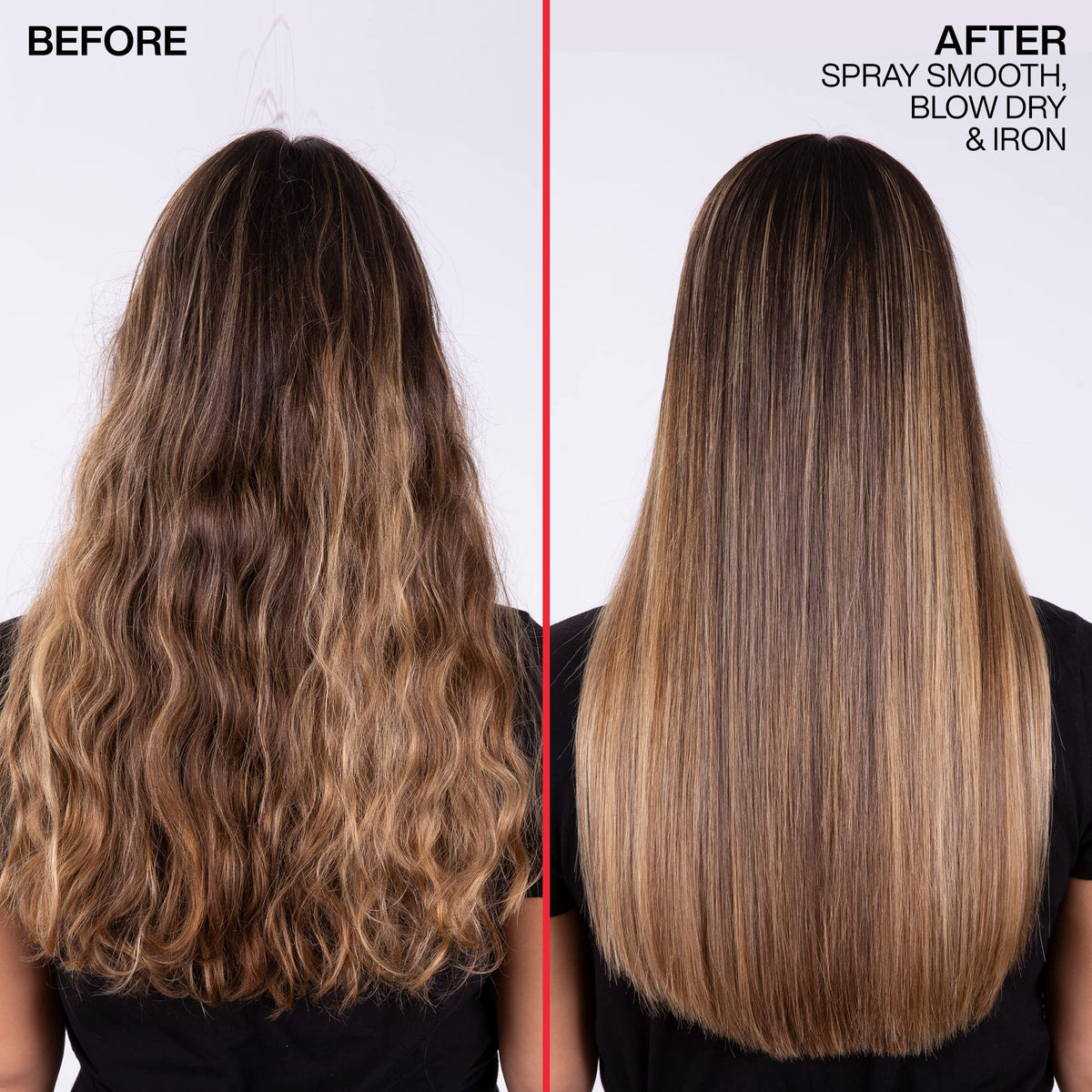 Redken spray smooth in a stylist kit inset portraying professional use