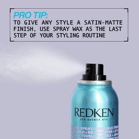 Redken on bathroom vanity as lifestyle shot implying everyday styling ease