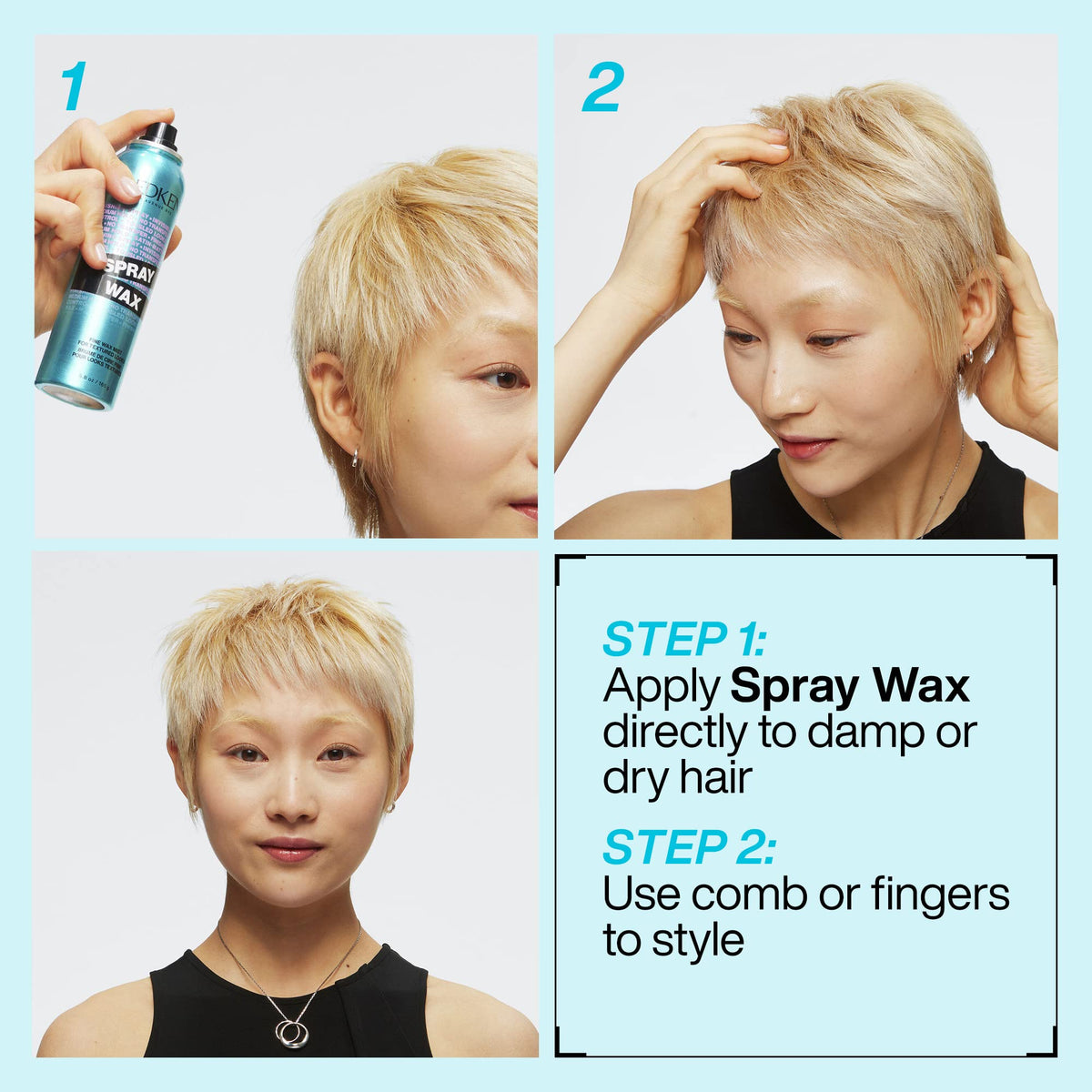 Redken can in hand to show 5.5 oz scale for travel and storage convenience