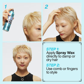 Redken can in hand to show 5.5 oz scale for travel and storage convenience