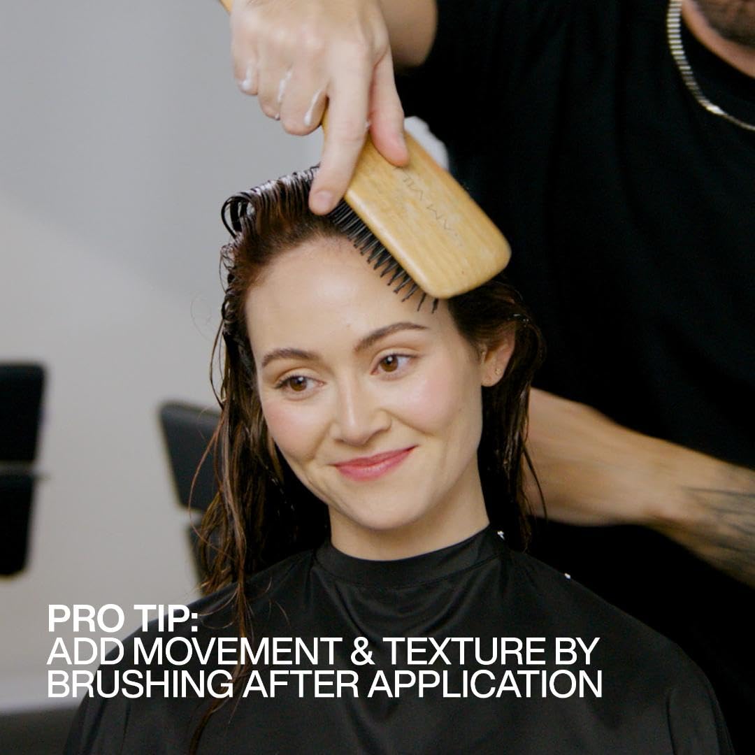 Redken before-and-after blowout showing increased volume and long-lasting hold benefit