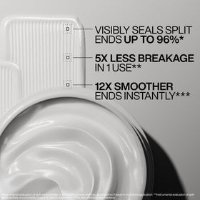 Redken balm close-up texture highlighting lightweight cream for quick absorption