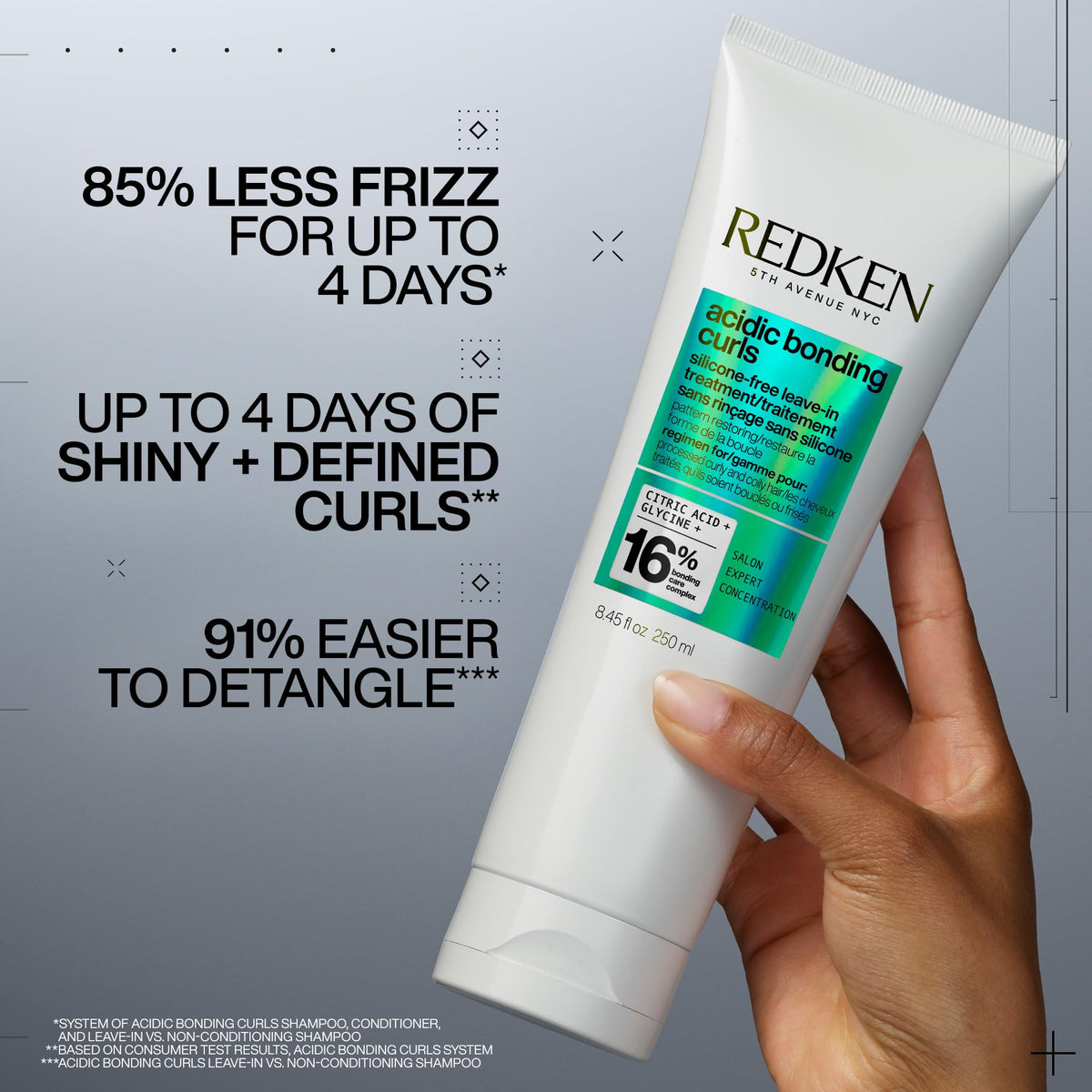 Redken leave-in texture close-up displaying rich cream-gel and smooth glide