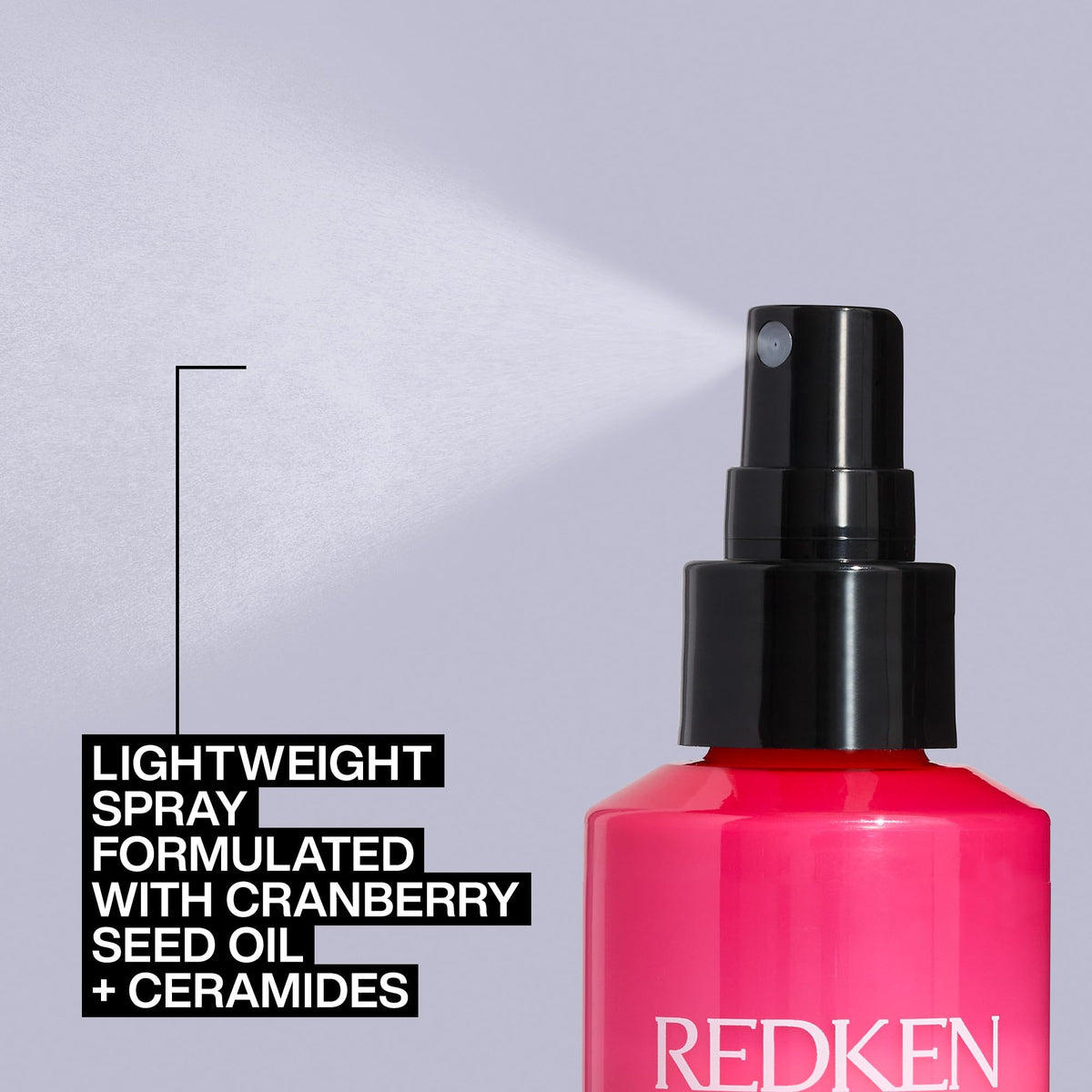 Redken Thermal Spray 11 being applied during blow-dry for heat protection
