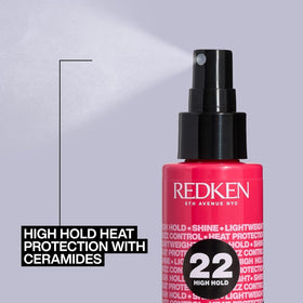Redken product with ceramides and cranberry visuals for conditioning benefit