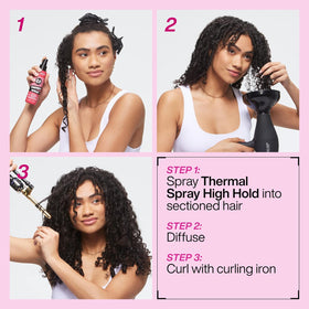 Redken applied on styled hair showing long-lasting hold and frizz control