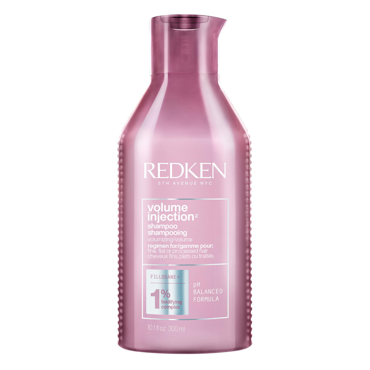 Redken bottle front packaging showcasing product and lift benefits