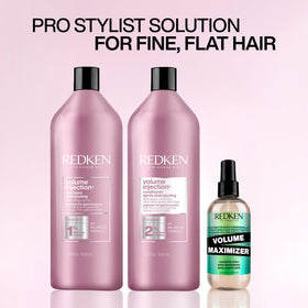 Redken styled blowout lifestyle image showing lifted, voluminous finish benefit