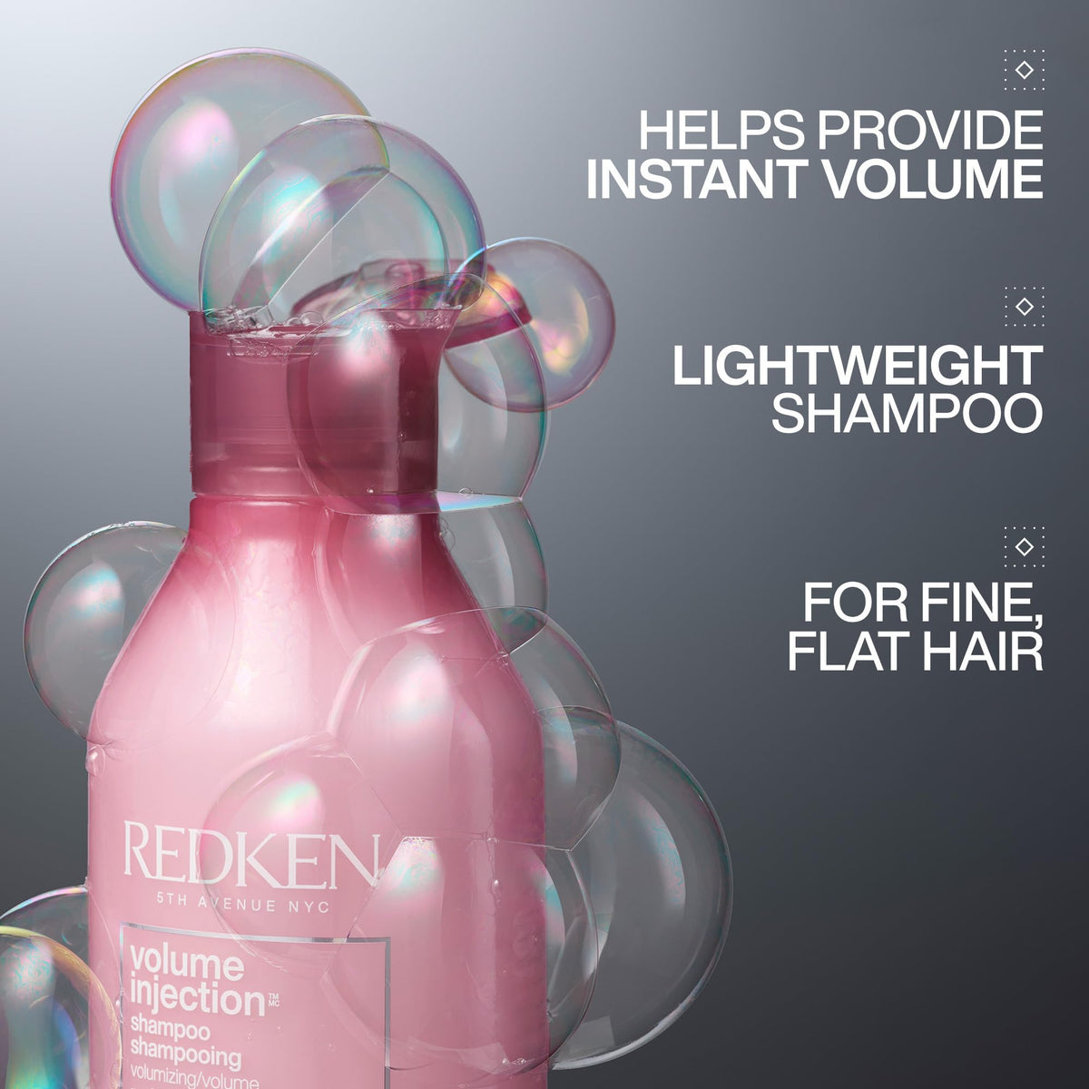 Redken shampoo pump top closed for easy dispensing and control
