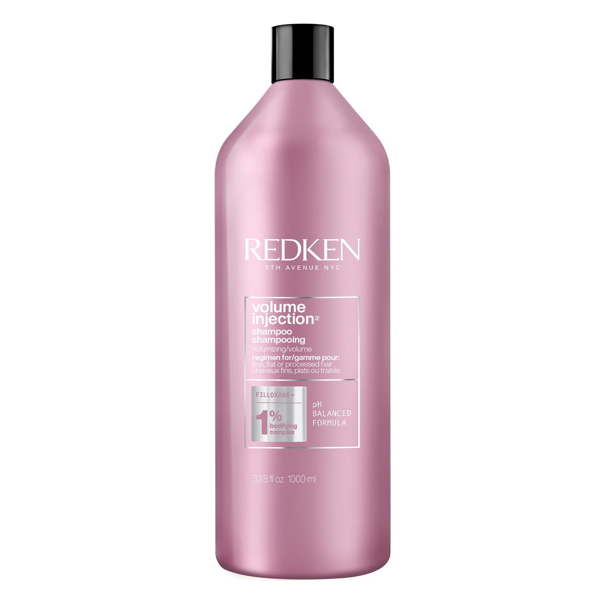 Redken bottle front view showing full-size packaging and quick identification benefit