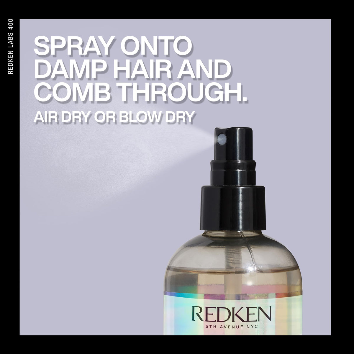 Redken size comparison in hand showing portable styling boost on the go