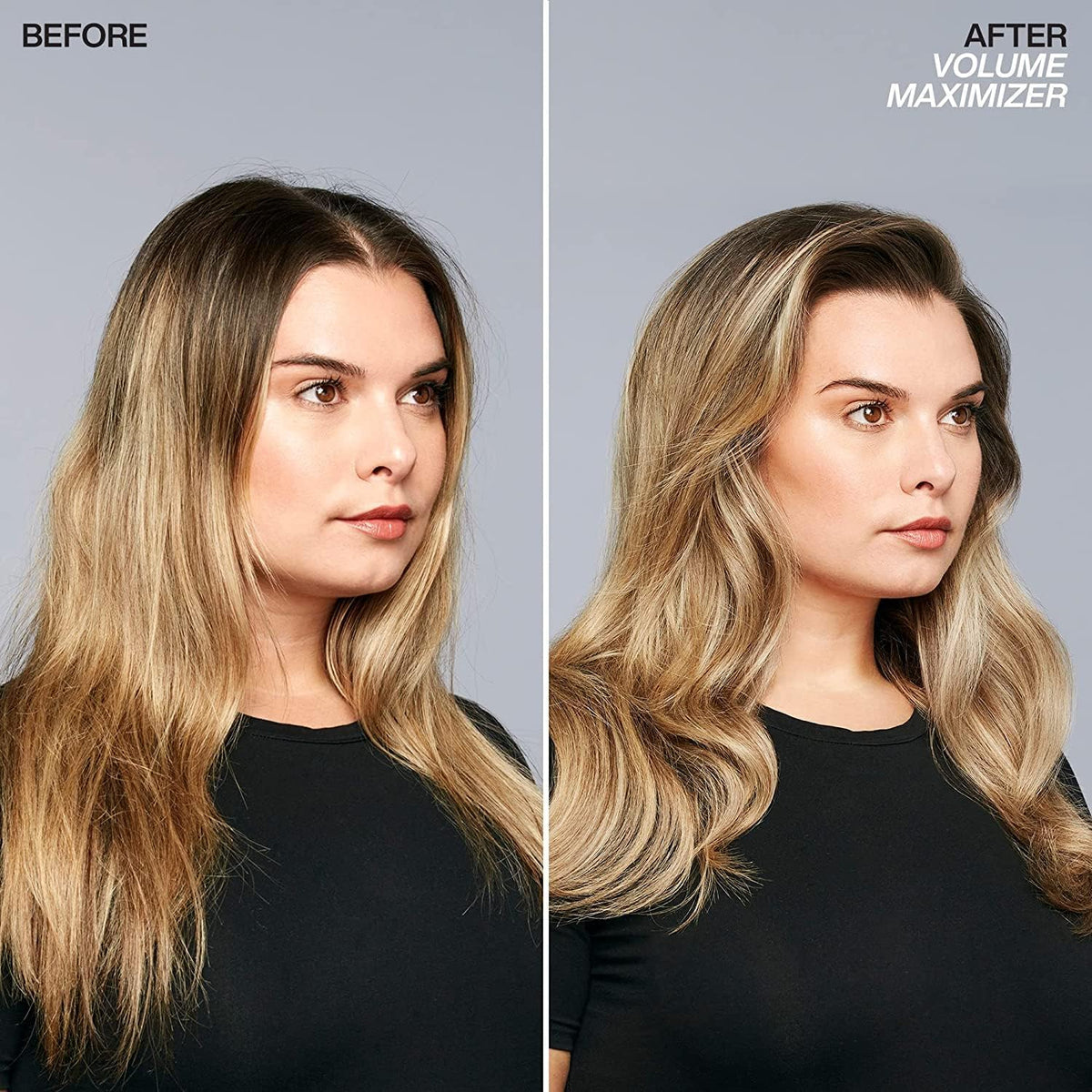 Redken spray in use at roots demonstrating instant lift and fuller look