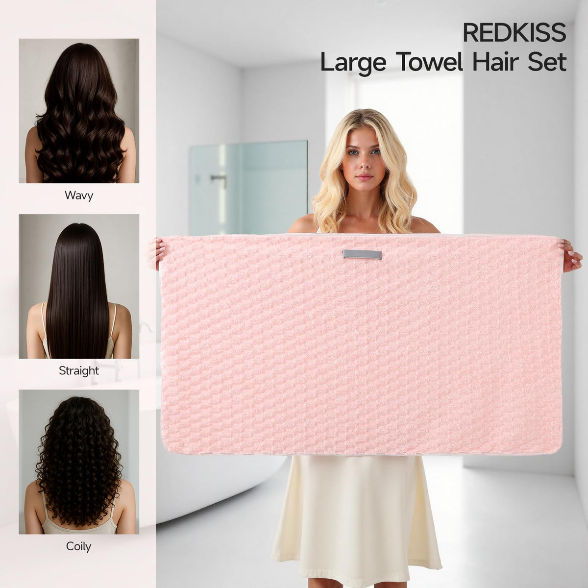 REDKISS close-up of cloud-like microfiber texture for faster absorbency