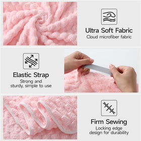 REDKISS stacked towels showing thickness and soft, plush layers