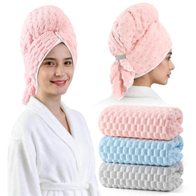 REDKISS front view of three packaged oversized microfiber towels showing value
