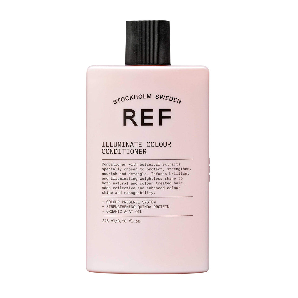 REF bottle front view showing product and color protection benefit