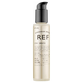 REF Stay Smooth front packaging showing sleek bottle and label, highlighting shine