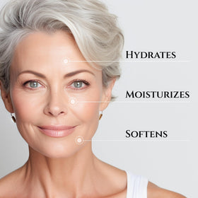 Refaflio drop on skin close-up showing smooth texture and hydrating effect