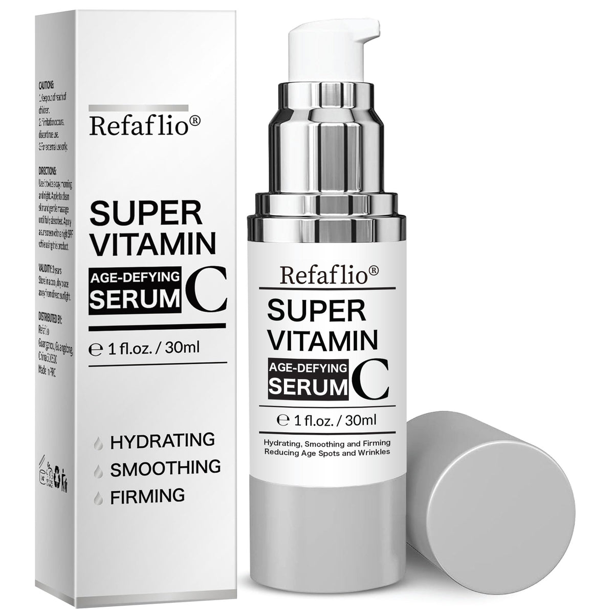 Refaflio front bottle showing label and compact 30ml size for easy travel