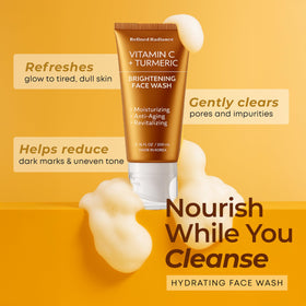 Refined Radiance creamy texture closeup emphasizing gentle, hydrating lather benefit