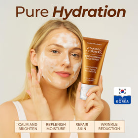 Refined Radiance lather in hand illustrating soft foam that cleanses without drying