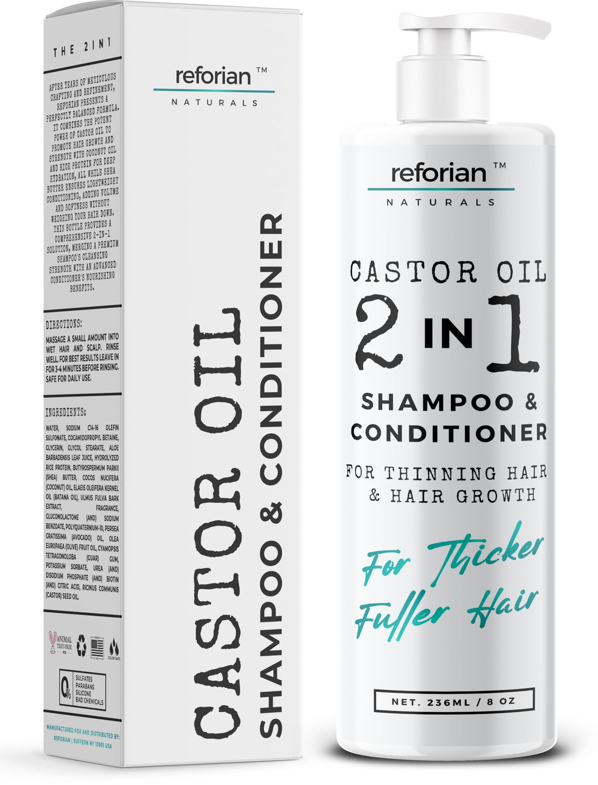 REFORIAN front packaging 8oz shows clean design and size benefit