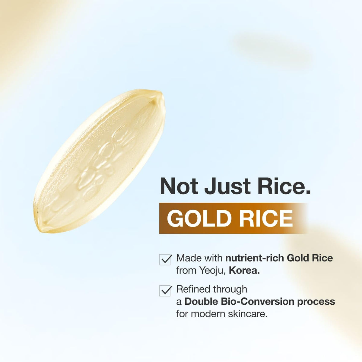 reii reii gold rice extract ingredient shot highlighting nourishment boost