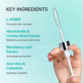REJURAN applied to skin demonstrating fast absorption and smoothness
